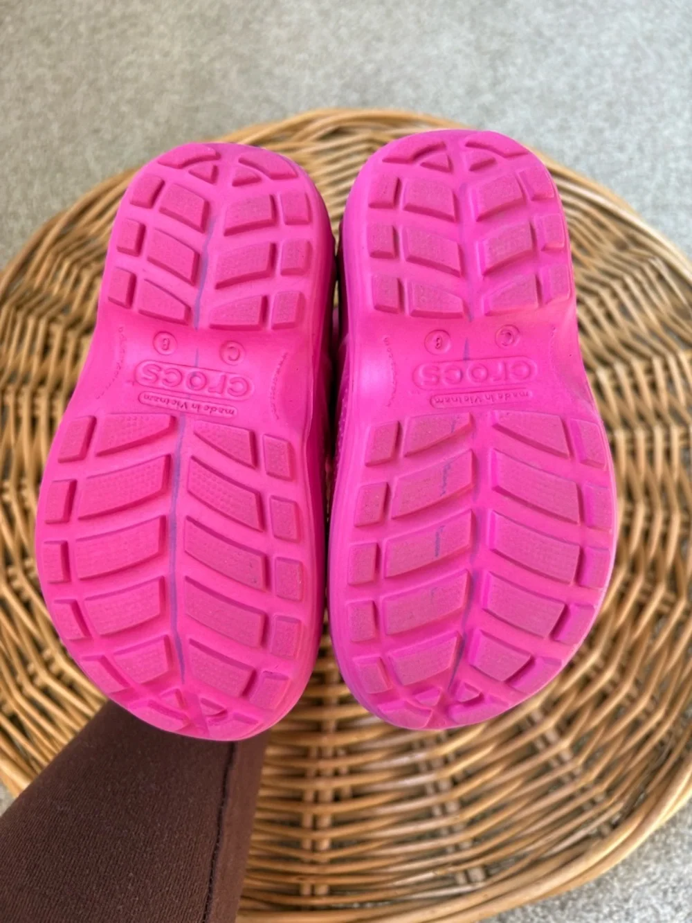 CROCS Toddle Handle It Pull On Rain Boots in Pink Crush Colorway Size 8C